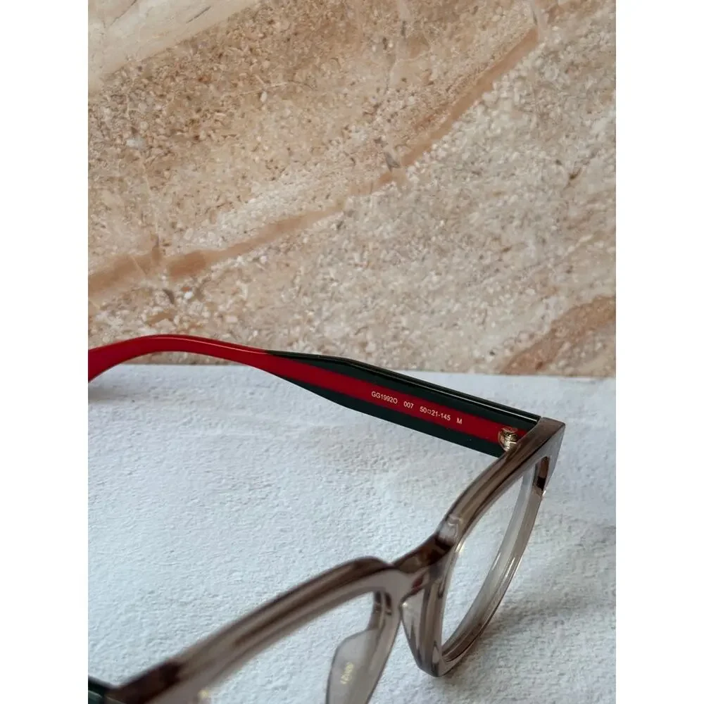 NEW Gucci GG1992O Transparent Brown Eyeglasses Frames